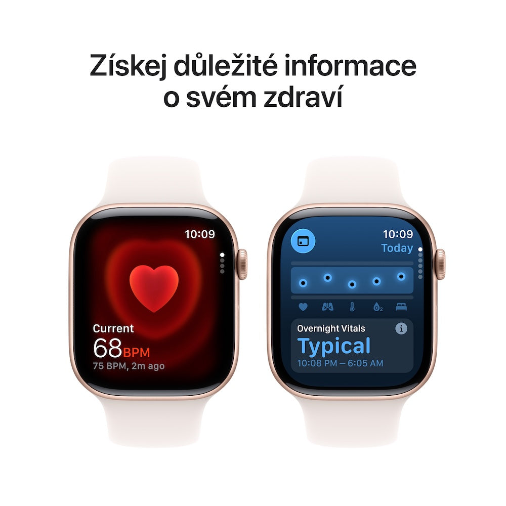 Apple Watch Series 11 GPS + Cellular 42mm růžově zlaté hliníkové pouzdro se světle ruměným sportovním řemínkem - S/M - iSTYLE CZ