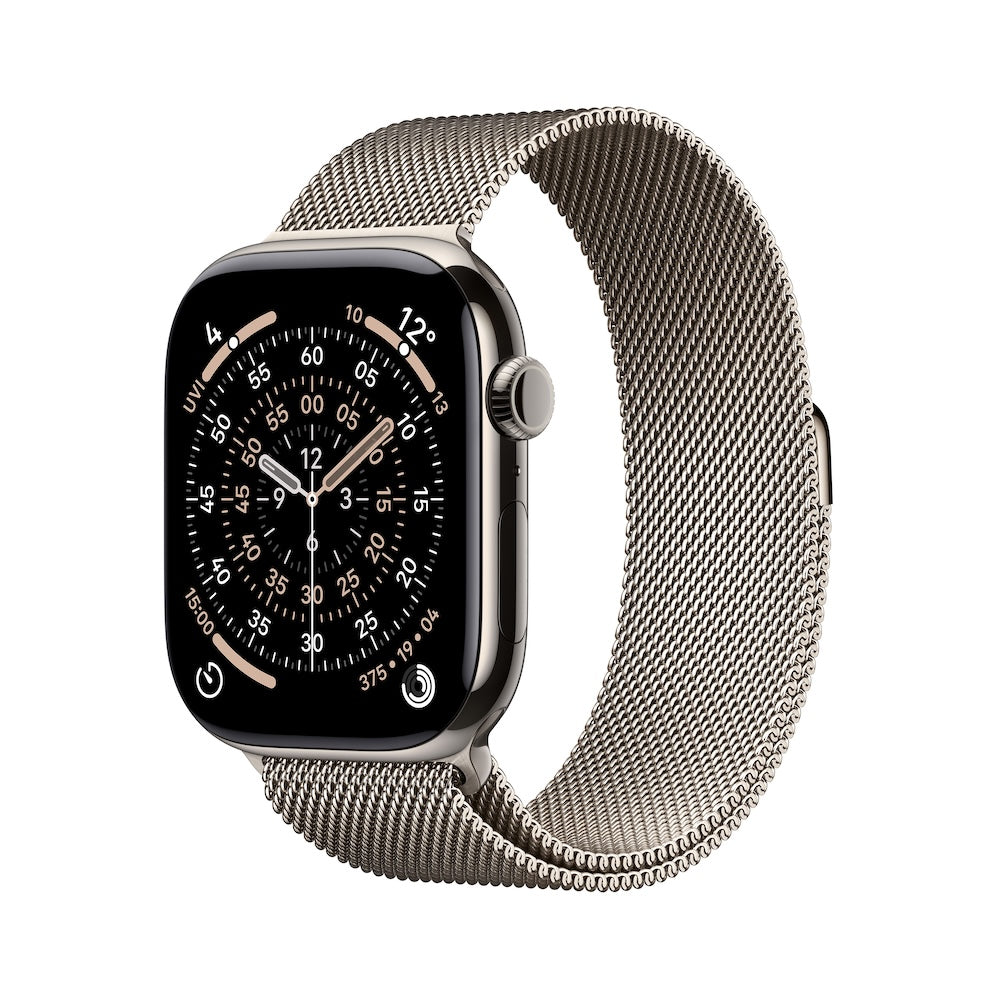 Apple Watch Series 11 GPS + Cellular 42mm přírodně titanové pouzdro s přírodně ocelovým milánským tahem - iSTYLE CZ