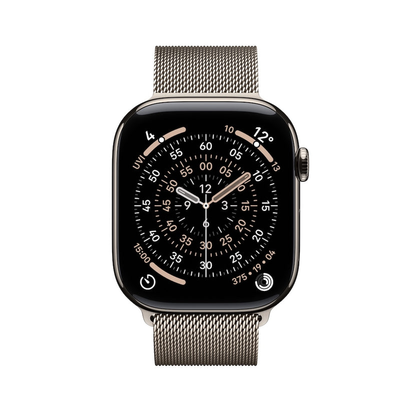Apple Watch Series 11 GPS + Cellular 42mm přírodně titanové pouzdro s přírodně ocelovým milánským tahem - iSTYLE CZ