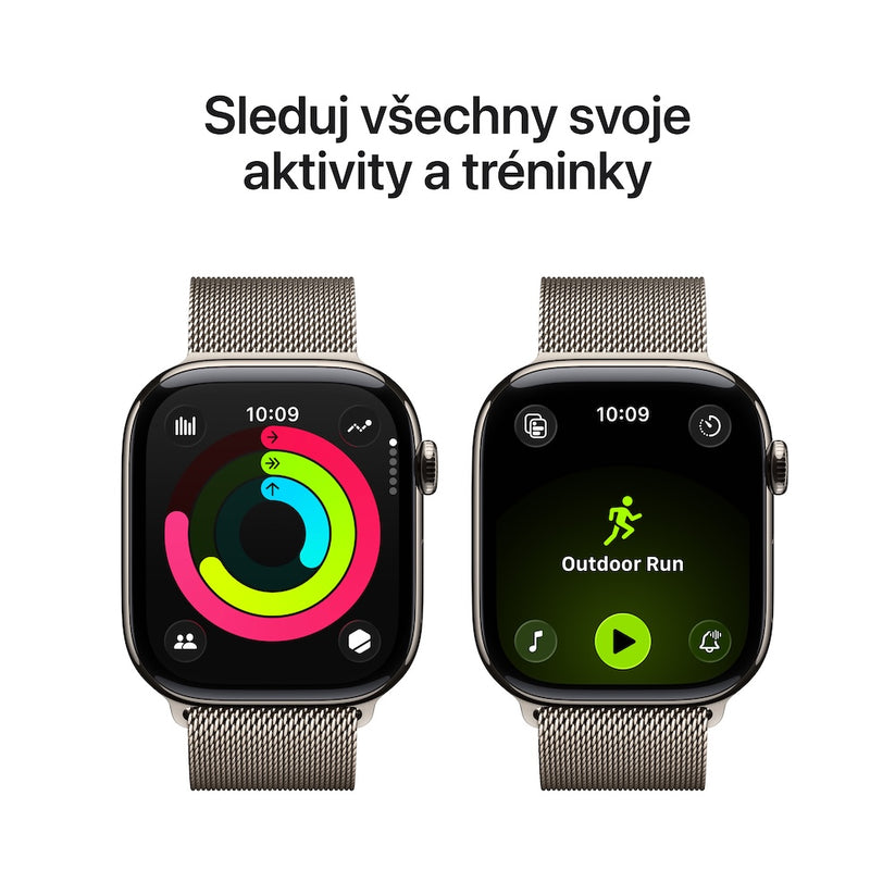 Apple Watch Series 11 GPS + Cellular 46mm přírodně titanové pouzdro s přírodně ocelovým milánským tahem - S/M - iSTYLE CZ