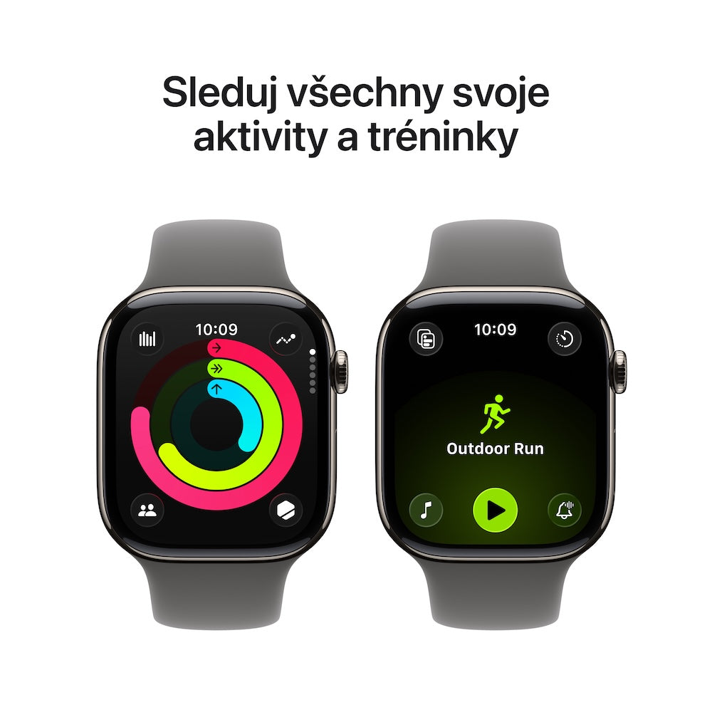 Apple Watch Series 11 GPS + Cellular 46mm přírodně titanové pouzdro se skálově šedým sportovním řemínkem - S/M - iSTYLE CZ
