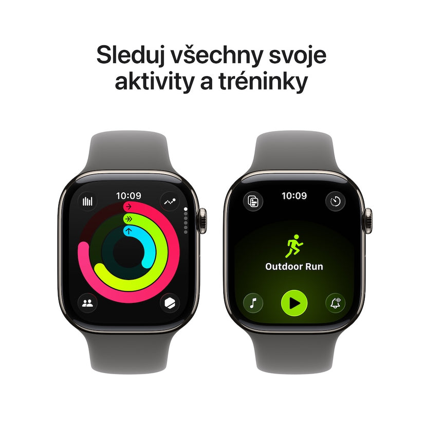 Apple Watch Series 11 GPS + Cellular 46mm přírodně titanové pouzdro se skálově šedým sportovním řemínkem - S/M - iSTYLE CZ