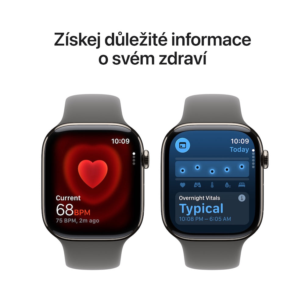 Apple Watch Series 11 GPS + Cellular 42mm přírodně titanové pouzdro se skálově šedým sportovním řemínkem - S/M - iSTYLE CZ