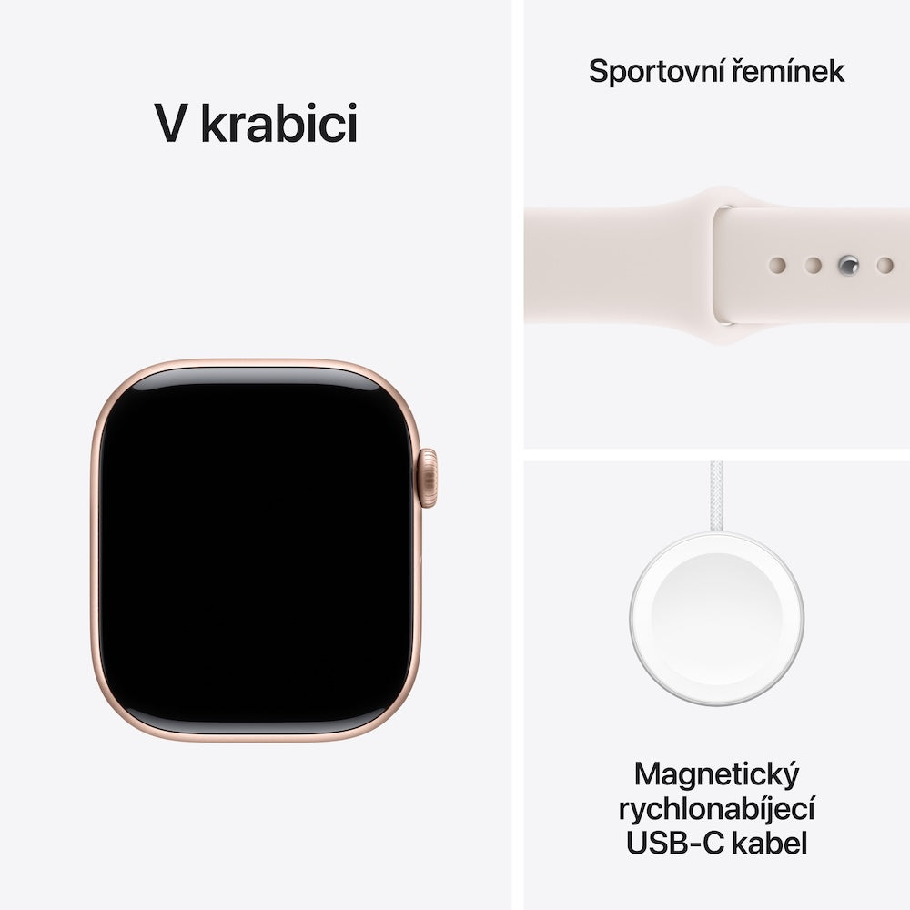Apple Watch Series 11 GPS + Cellular 46mm růžově zlaté hliníkové pouzdro se světle ruměným sportovním řemínkem - S/M - iSTYLE CZ