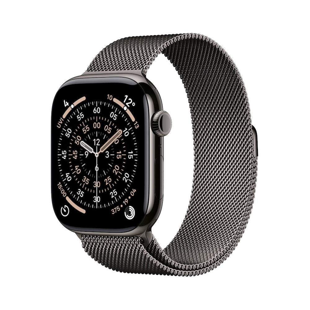 Apple Watch Series 11 GPS + Cellular 46mm břidlicově šedé titanové pouzdro s břidlicově šedým ocelovým milánským tahem - M/L - iSTYLE CZ