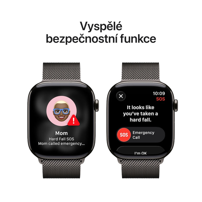 Apple Watch Series 11 GPS + Cellular 46mm břidlicově šedé titanové pouzdro s břidlicově šedým ocelovým milánským tahem - M/L - iSTYLE CZ