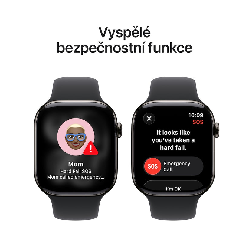 Apple Watch Series 11 GPS + Cellular 46mm břidlicově šedé titanové pouzdro s černým sportovním řemínkem - M/L - iSTYLE CZ