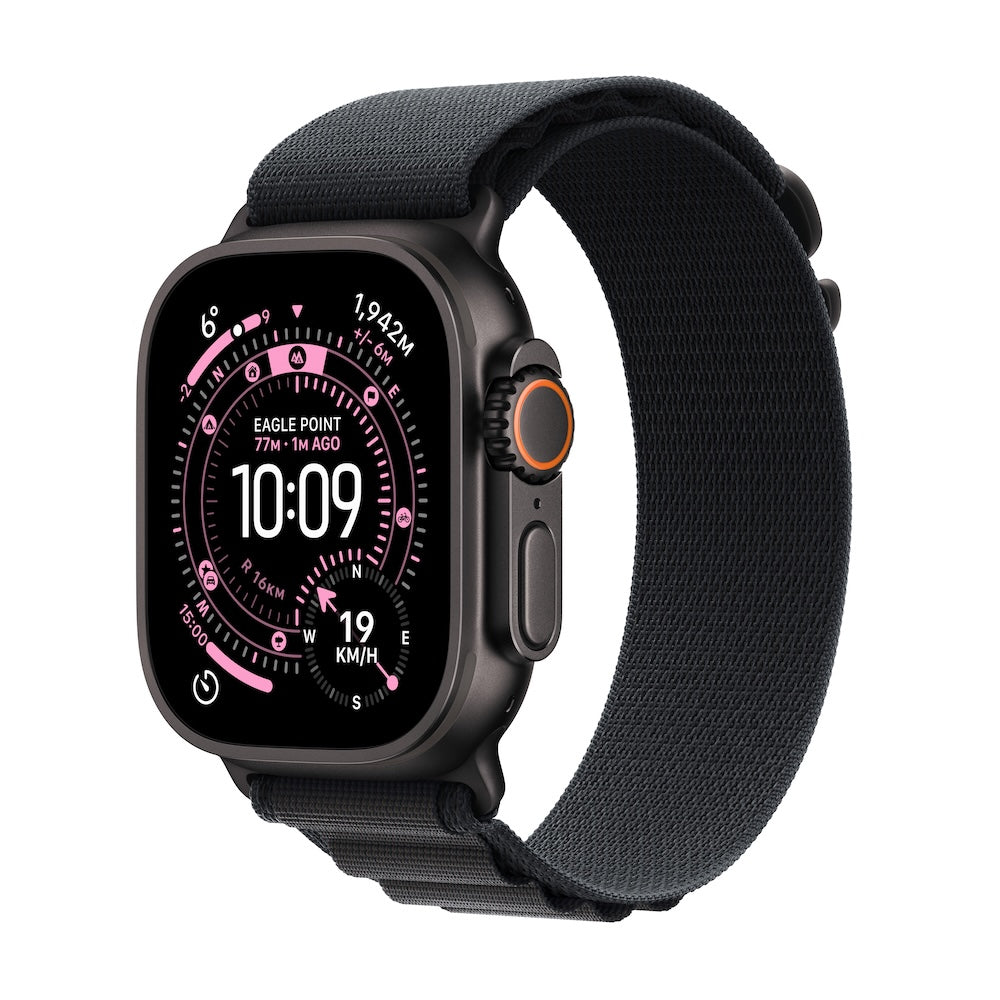 Apple Watch Ultra 3 GPS + Cellular 49mm černě titanové pouzdro s černým alpským tahem - S - iSTYLE CZ