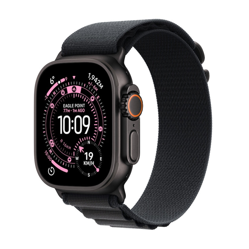 Apple Watch Ultra 3 GPS + Cellular 49mm černě titanové pouzdro s černým alpským tahem - S - iSTYLE CZ