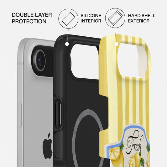 Kryt pro iPhone Air Burga Frizzante Tough MagSafe Case - žluté pruhy - iSTYLE CZ