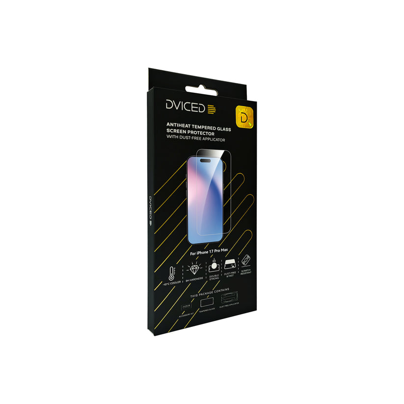 Ochranné sklo Dviced AntiHeat pro iPhone 17 Pro Max s bezprašným aplikátorem - iSTYLE CZ