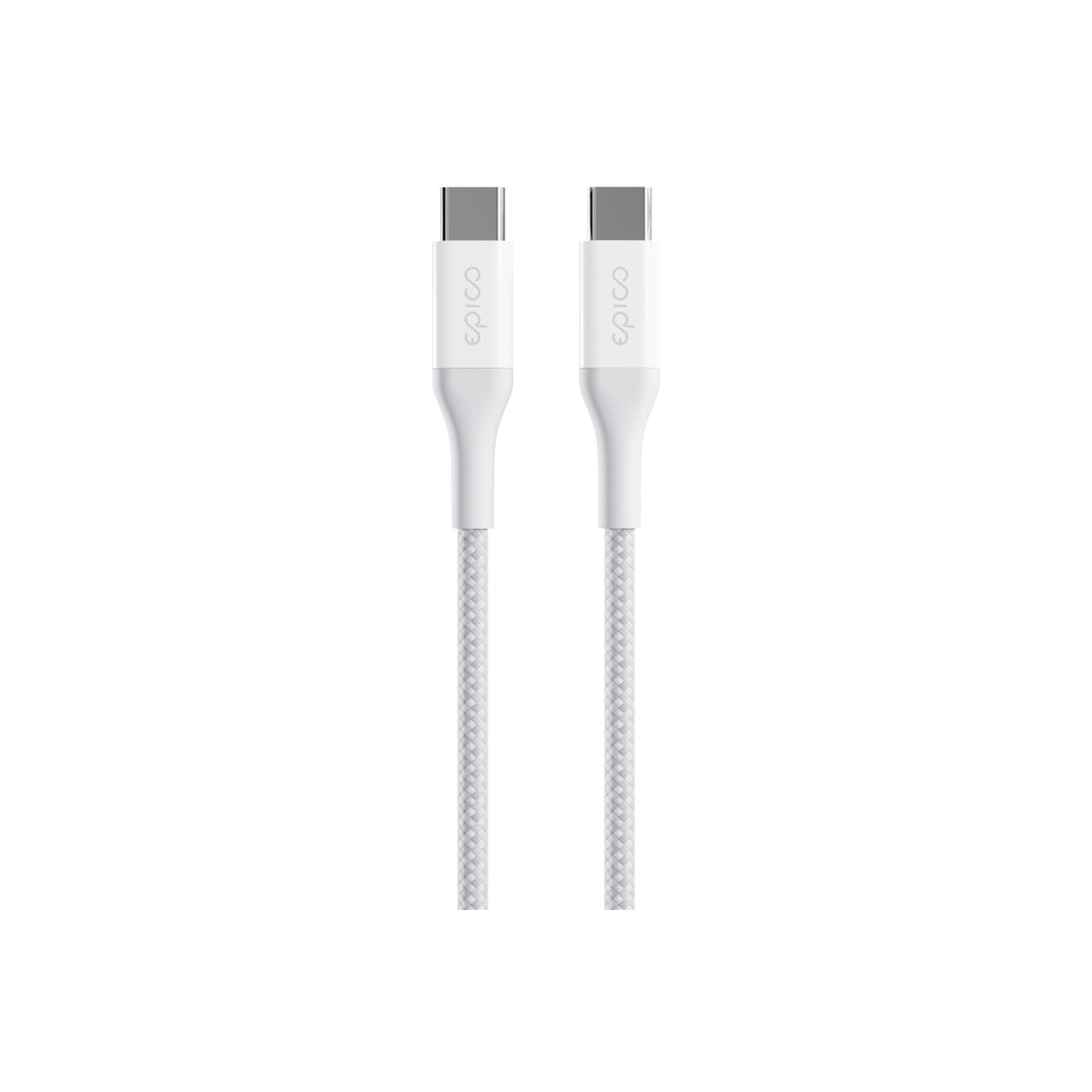 Opletený kabel Epico UltraLink USB-C na USB-C 2m EC33 - bílý