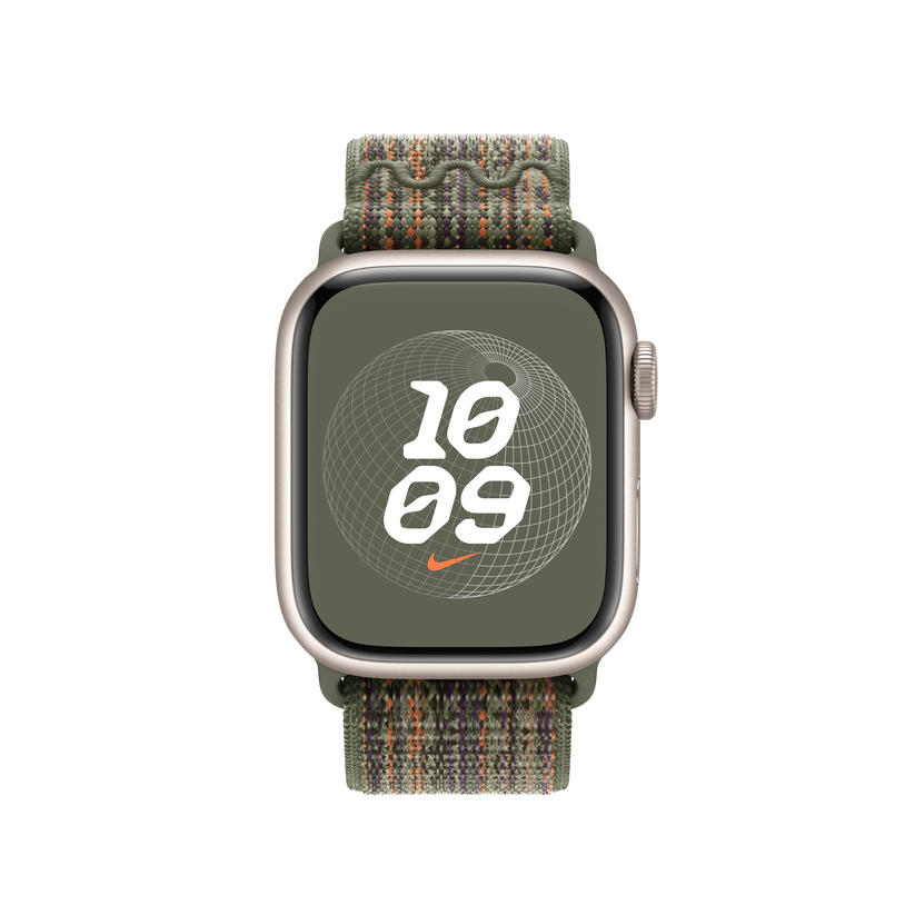 Apple Watch 38/40/41 mm sekvojově zelený / oranžový provlékací sportovní řemínek Nike - iSTYLE CZ
