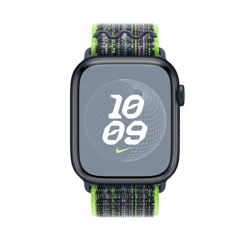 Apple Watch 42/44/45/49 mm jasně zelený / modrý provlékací sportovní řemínek Nike - iSTYLE CZ