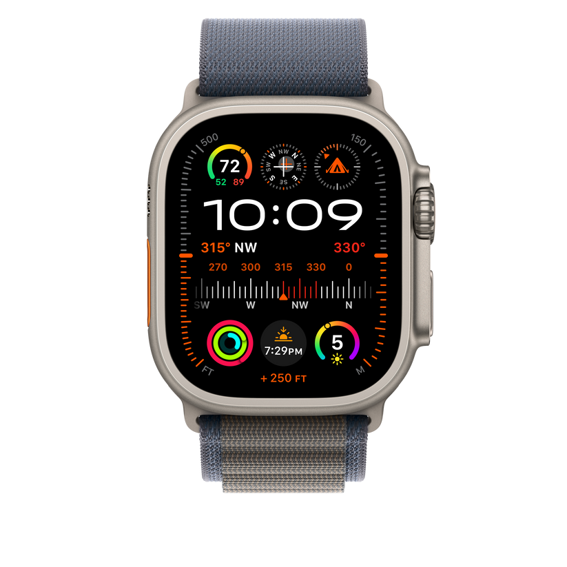 Apple Watch 44/45/49 mm modrý Alpský tah – velký - iSTYLE CZ