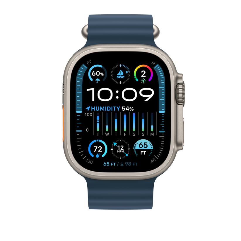 Apple Watch 44/45/49 mm modré prodloužení Oceánského řemínku - iSTYLE CZ