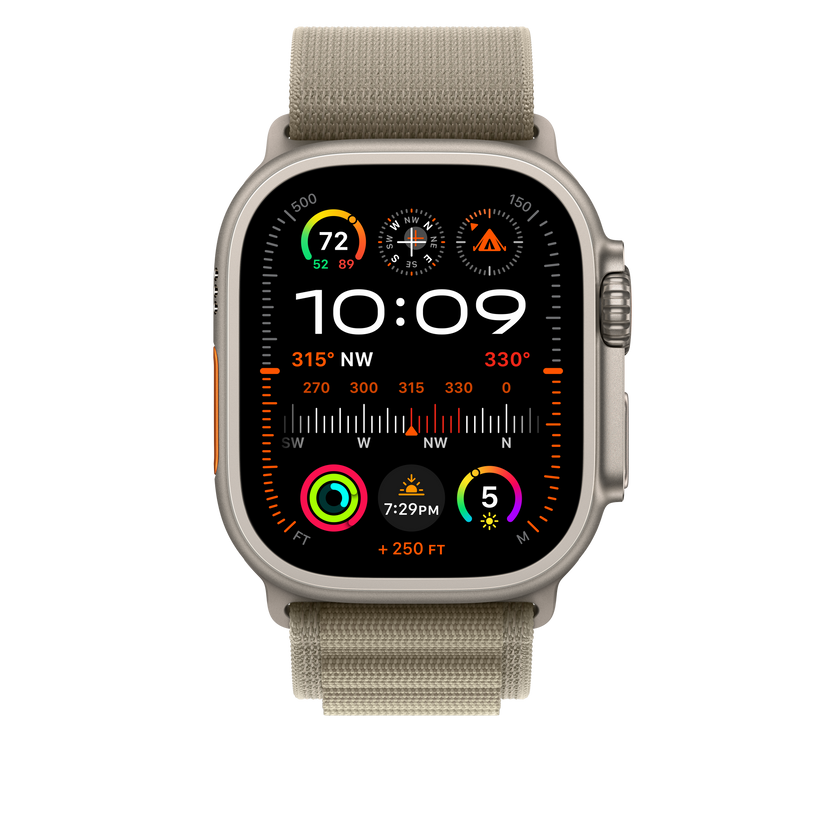 Apple Watch 44/45/49 mm olivový Alpský tah – velký - iSTYLE CZ