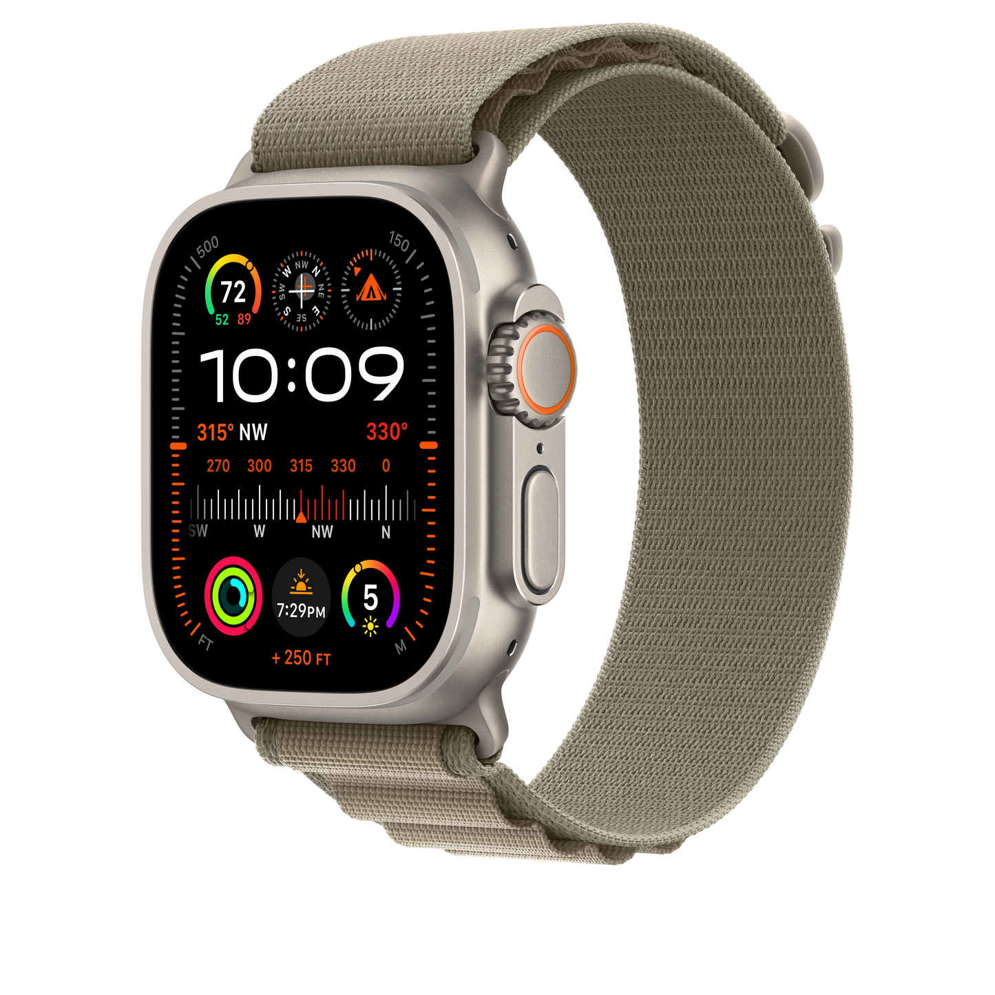 Apple Watch 44/45/49 mm olivový Alpský tah – malý - iSTYLE CZ