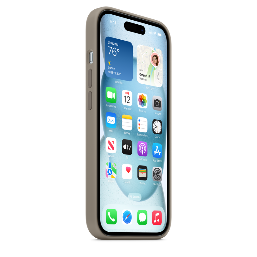 Apple silikonový kryt s MagSafe na iPhone 15 – jílově šedá - iSTYLE CZ