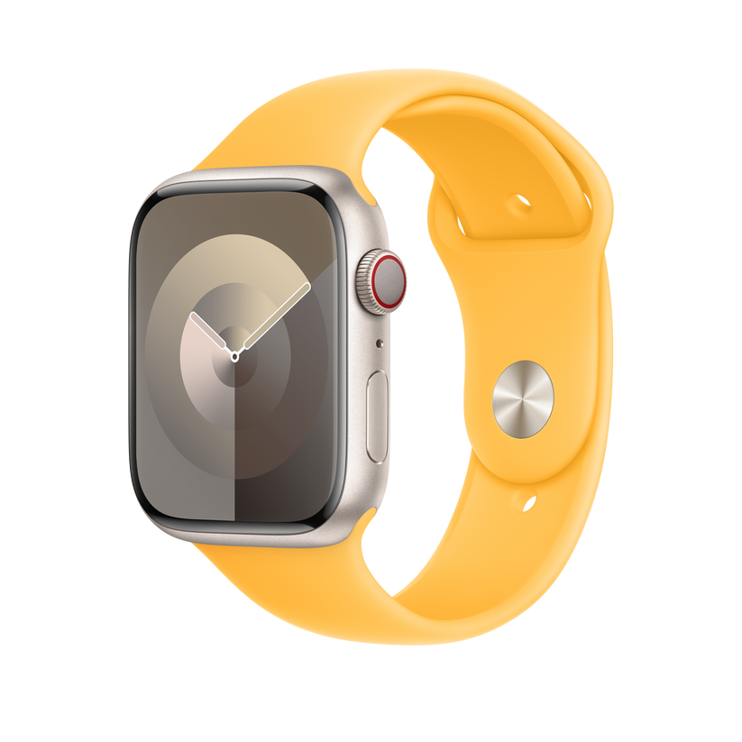 Apple 42/44/45/49mm paprskově žlutý sportovní řemínek S/M - iSTYLE CZ