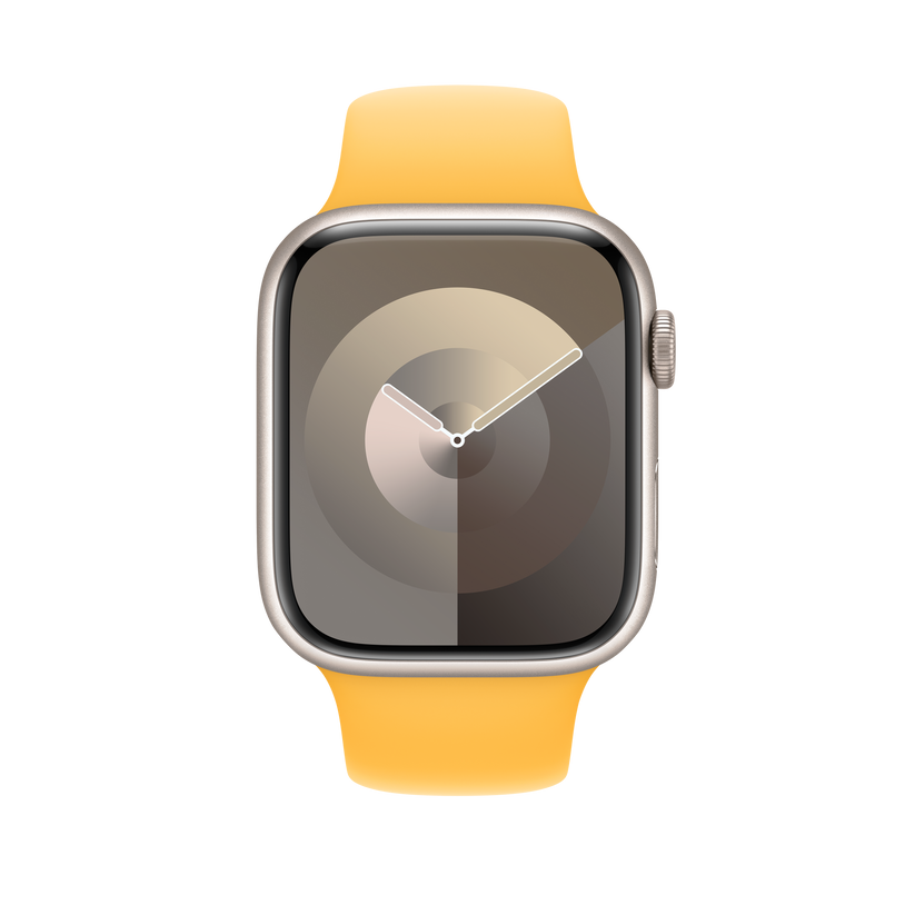 Apple 42/44/45/49mm paprskově žlutý sportovní řemínek S/M - iSTYLE CZ