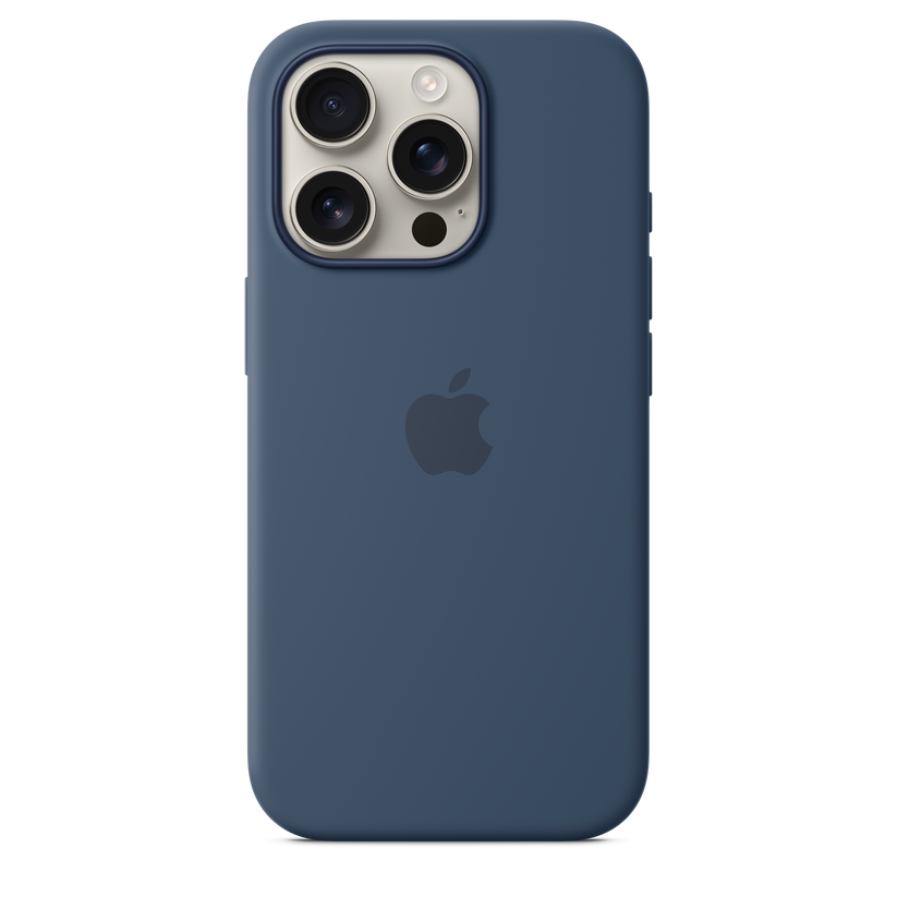 Apple silikonový kryt s MagSafe na iPhone 16 Pro - denimový - iSTYLE CZ