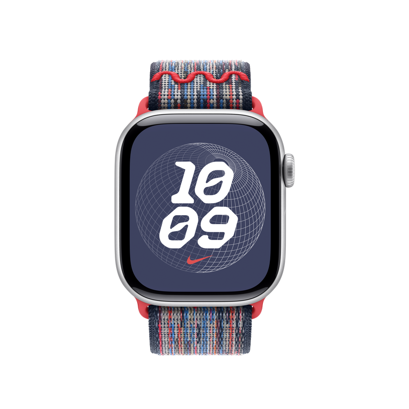 Apple Watch 38/40/41/42mm modro-červený provlékací sportovní řemínek Nike - iSTYLE CZ