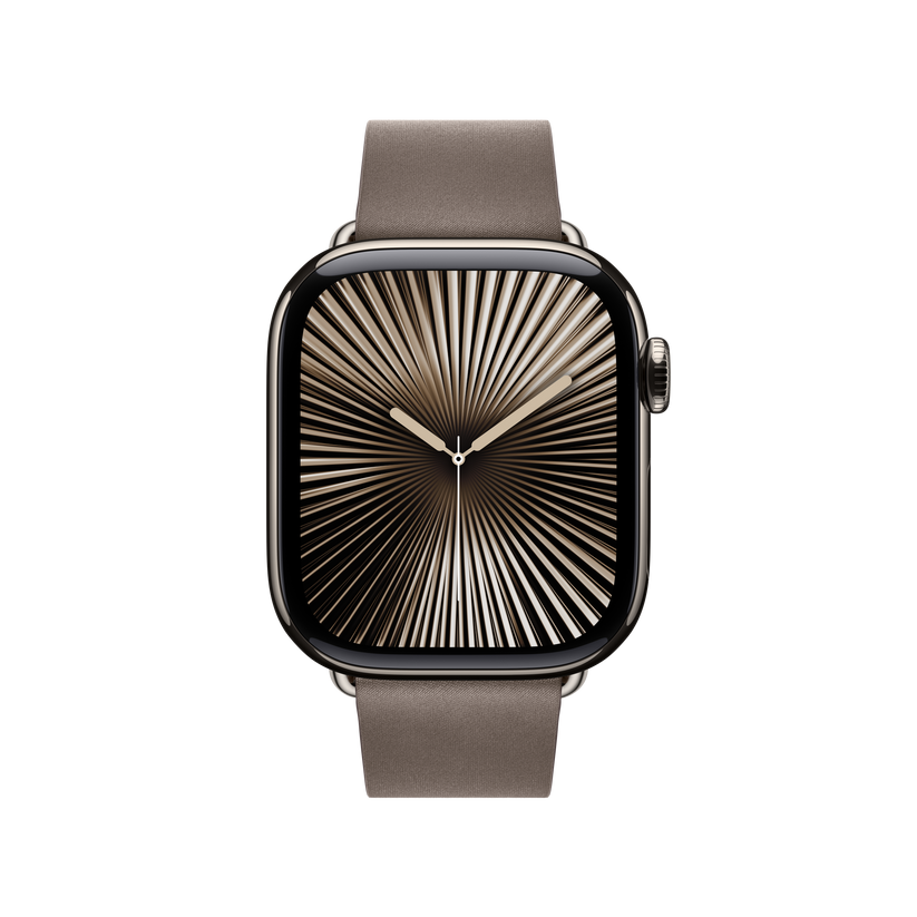 Apple Watch 38/40/41/42mm šedohnědý řemínek s moderní přezkou – střední - iSTYLE CZ