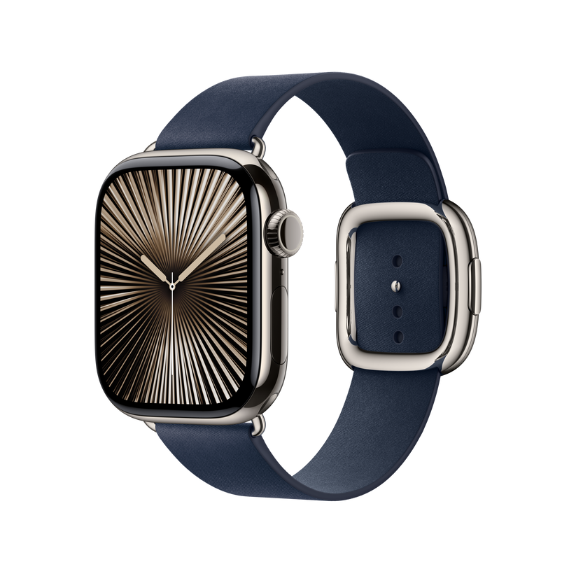 Apple Watch 38/40/41/42mm temně modrý řemínek s moderní přezkou – velký - iSTYLE CZ