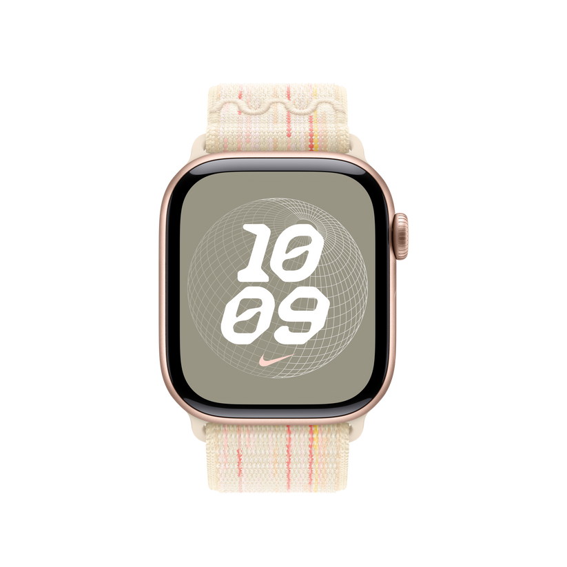 Apple Watch 38/40/41/42mm hvězdně bílý / růžový provlékací sportovní řemínek Nike - iSTYLE CZ