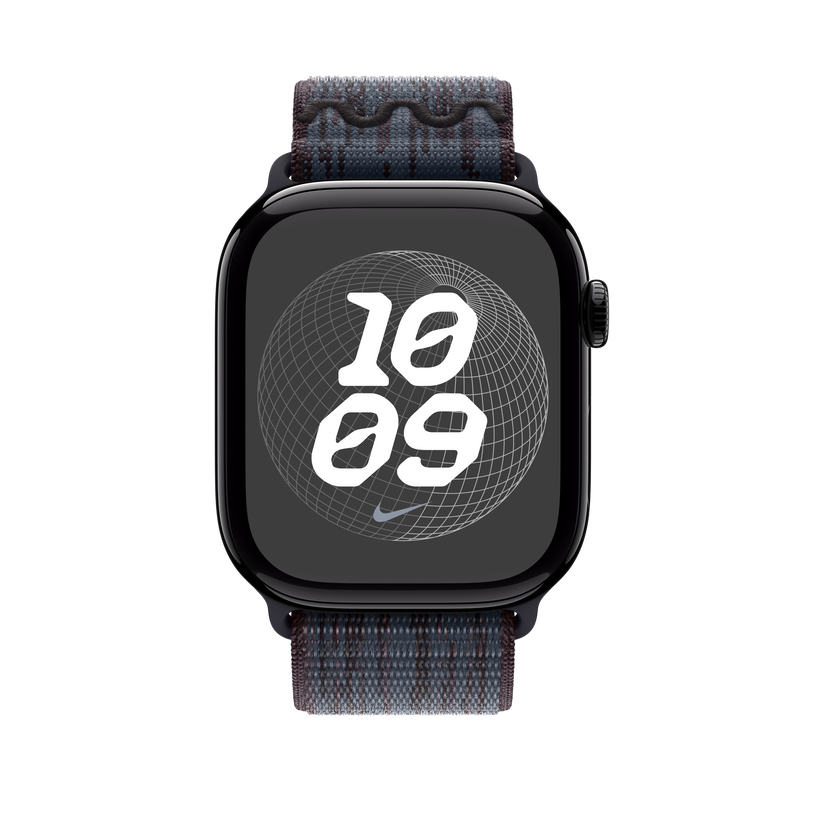 Apple Watch 44/45/46/49mm černo-modrý provlékací sportovní řemínek Nike - iSTYLE CZ