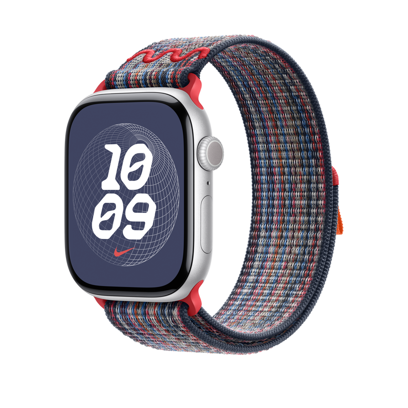 Apple Watch 44/45/46/49mm modro-červený provlékací sportovní řemínek Nike - iSTYLE CZ