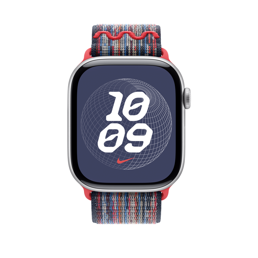 Apple Watch 44/45/46/49mm modro-červený provlékací sportovní řemínek Nike - iSTYLE CZ