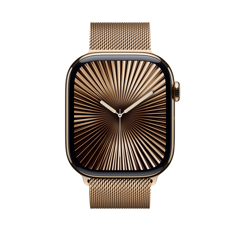 Apple Watch 44/45/46/49mm zlatý milánský tah – S/M - iSTYLE CZ