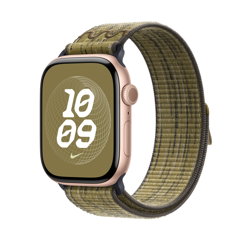 Apple Watch 44/45/46/49mm zeleno-šedý provlékací sportovní řemínek Nike - iSTYLE CZ