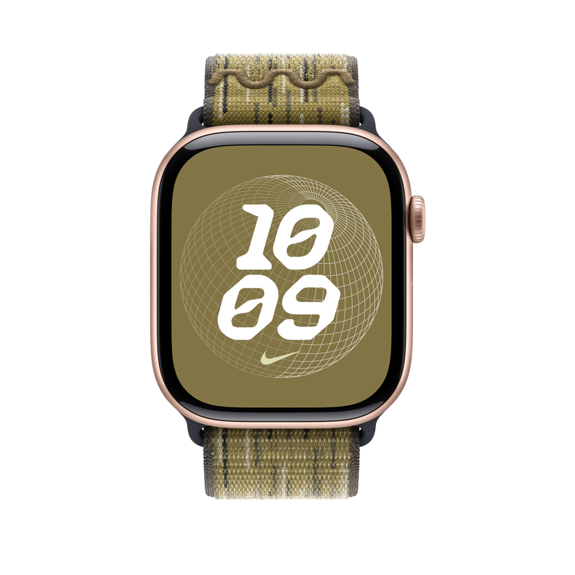 Apple Watch 44/45/46/49mm zeleno-šedý provlékací sportovní řemínek Nike - iSTYLE CZ