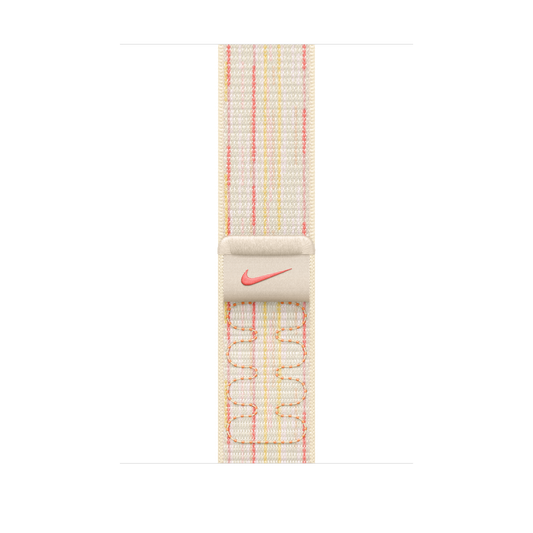 Apple Watch 44/45/46/49mm hvězdně bílý / růžový provlékací sportovní řemínek Nike - iSTYLE CZ