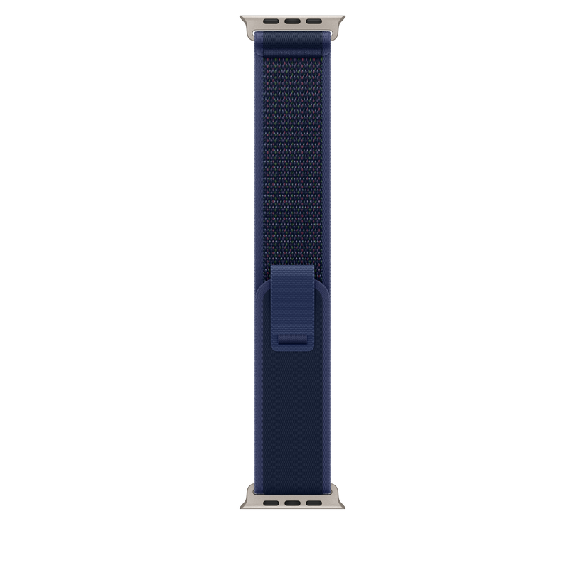 Apple Watch 44/45/46/49mm modrý Trailový tah – S/M – provedení z přírodního titanu - iSTYLE CZ