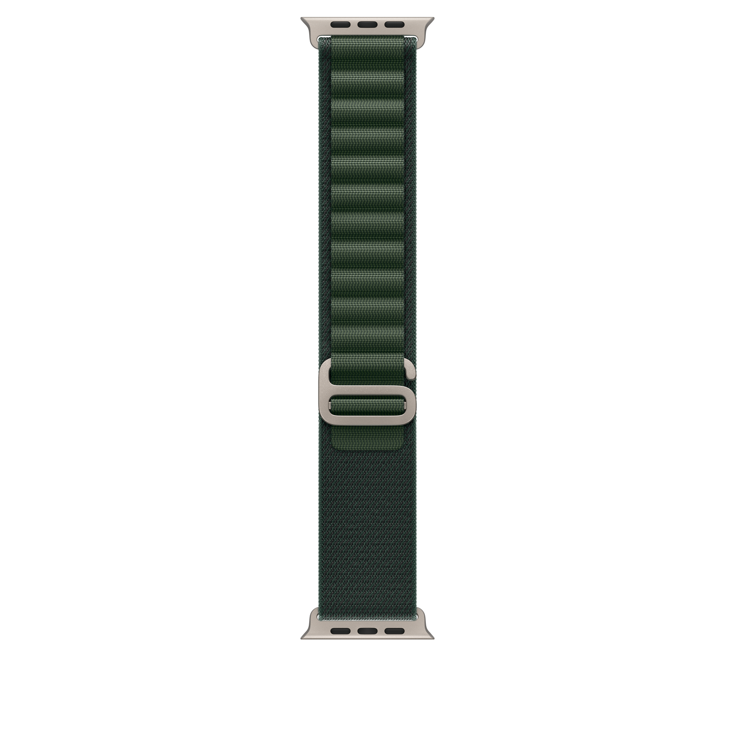 Apple Watch 44/45/46/49mm tmavě zelený Alpský tah – velký – provedení z přírodního titanu - iSTYLE CZ