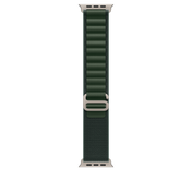 Apple Watch 44/45/46/49mm tmavě zelený Alpský tah – velký – provedení z přírodního titanu - iSTYLE CZ