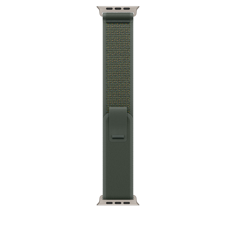Apple Watch 44/45/46/49mm zelený Trailový tah – M/L – provedení z přírodního titanu - iSTYLE CZ