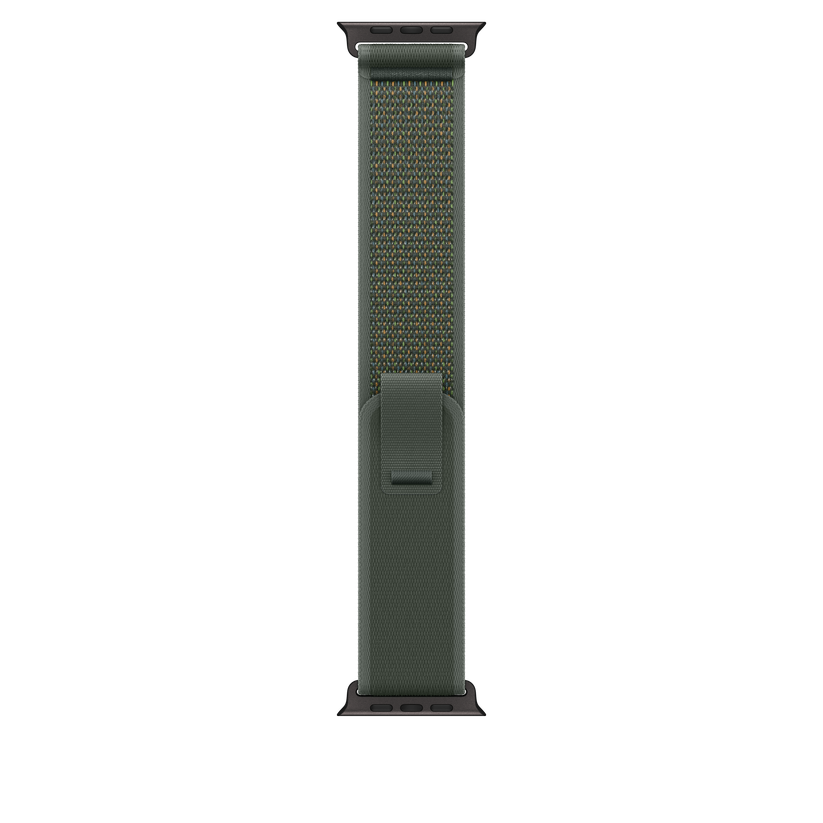 Apple Watch 44/45/46/49mm zelený Trailový tah - S/M – provedení z černého titanu - iSTYLE CZ