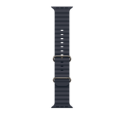 Apple Watch 44/45/46/49mm námořnicky modrý Oceánský řemínek – provedení z přírodního titanu - iSTYLE CZ