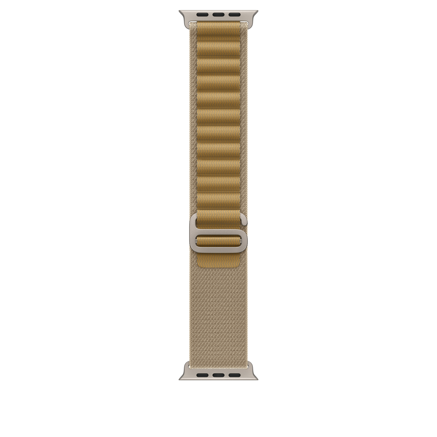 Apple Watch 44/45/46/49mm žlutohnědý Alpský tah – velký – provedení z přírodního titanu - iSTYLE CZ