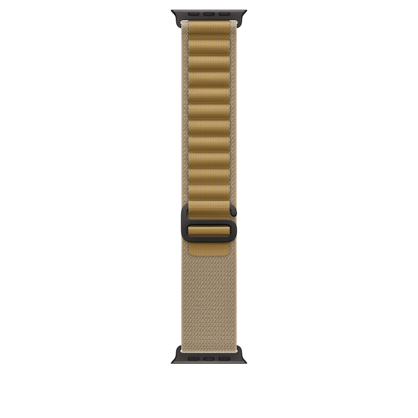 Apple Watch 44/45/46/49mm žlutohnědý Alpský tah - střední – provedení z černého titanu - iSTYLE CZ