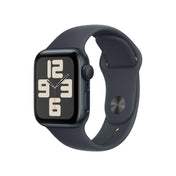 Apple Watch SE GPS 40mm temně ikoustové hliníkové pouzdro s temně inkoustovým sportovním řemínkem - M/L - iSTYLE CZ