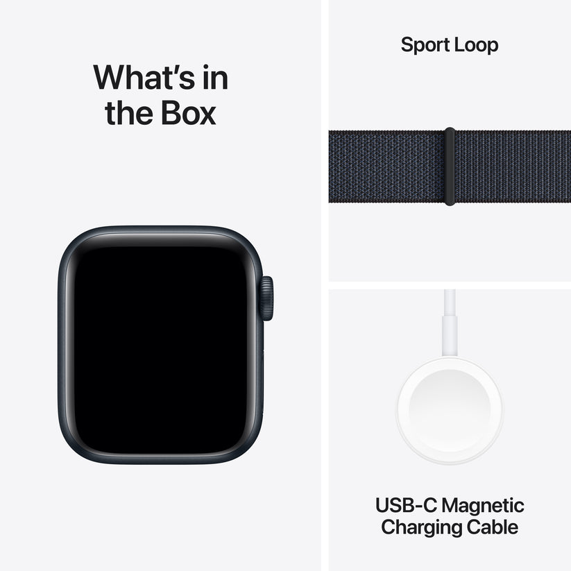 Apple Watch SE GPS 40mm temně ikoustové hliníkové pouzdro s inkoustově fialovým provlékacím sportovním řemínkem (otevřený) - iSTYLE CZ