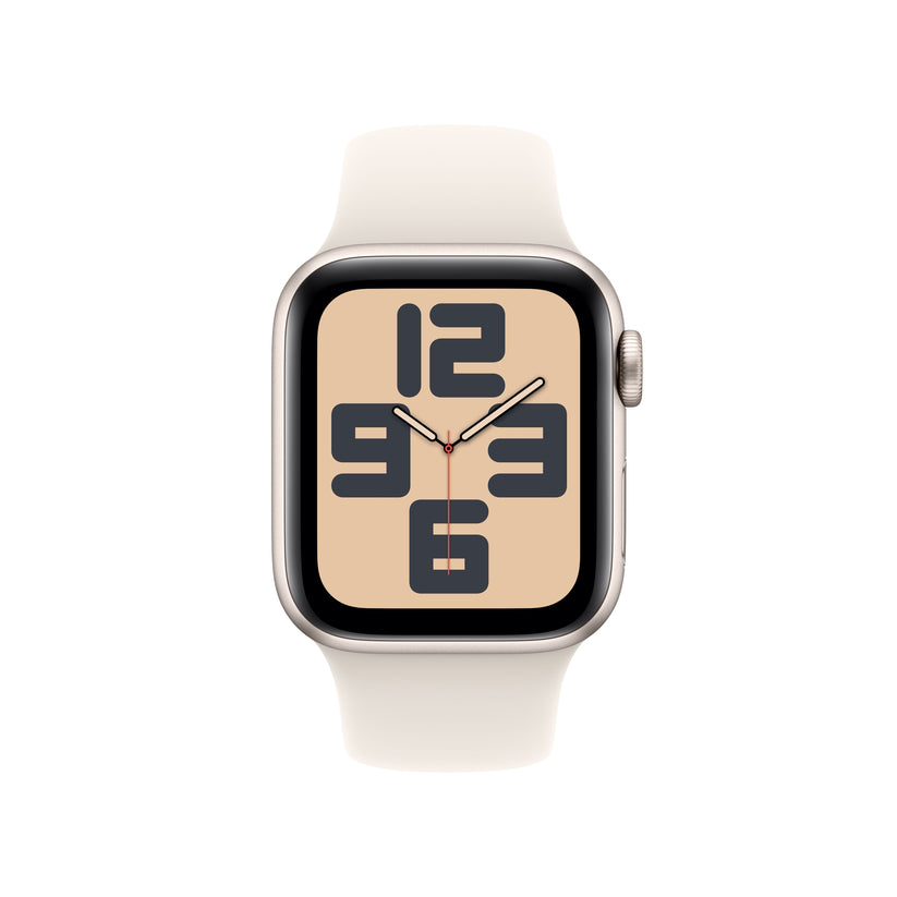 Apple Watch SE GPS 40mm hvězdně bílé hliníkové pouzdro s hvězdně bílým sportovním řemínkem - S/M - iSTYLE CZ