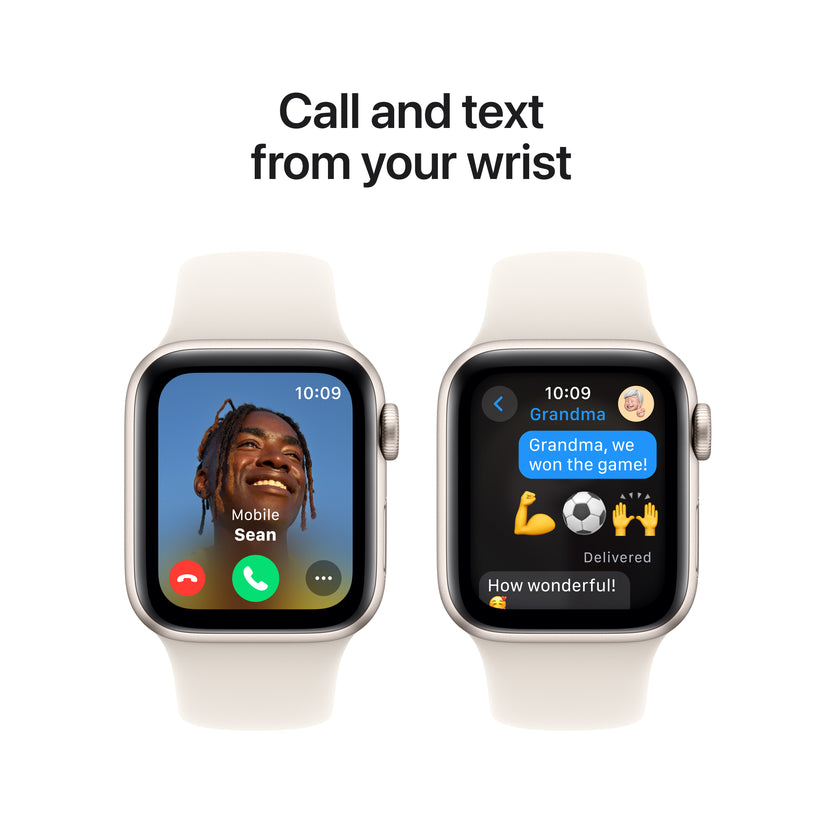Apple Watch SE GPS 40mm hvězdně bílé hliníkové pouzdro s hvězdně bílým sportovním řemínkem - S/M - iSTYLE CZ