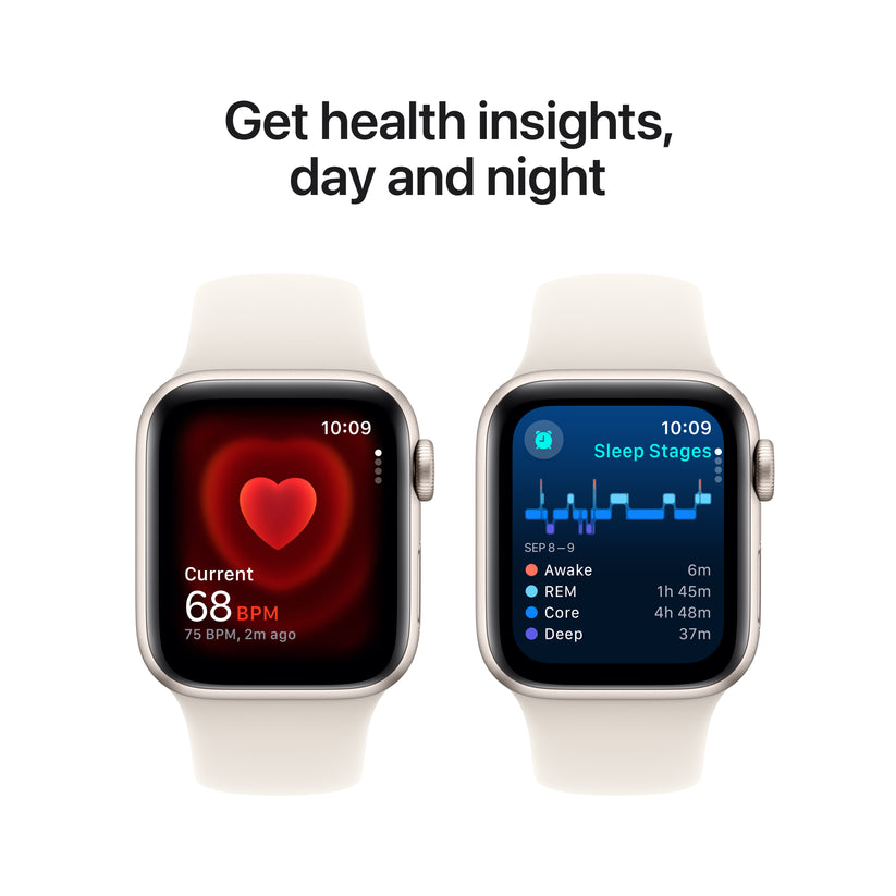 Apple Watch SE GPS 40mm hvězdně bílé hliníkové pouzdro s hvězdně bílým sportovním řemínkem - S/M - iSTYLE CZ